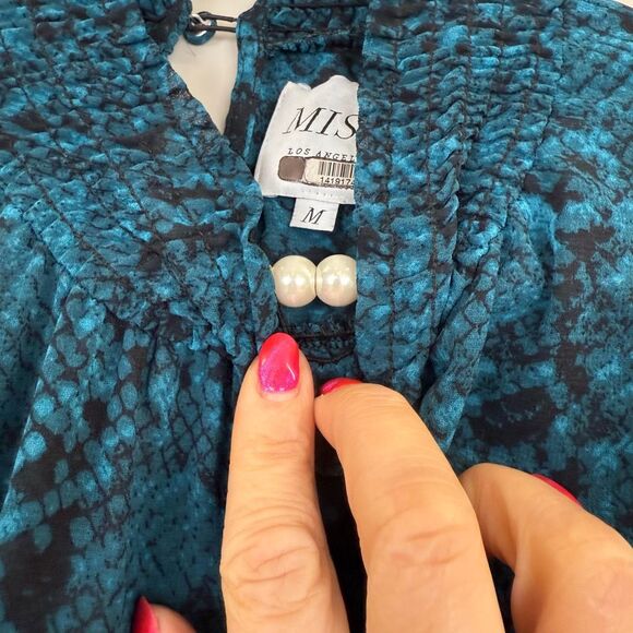 MISA Los Angeles Snake Print Savanna Dress 💚 - Picture 11 of 14